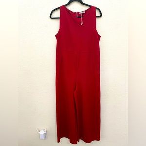 Zara Red Sleeveless Jumpsuit